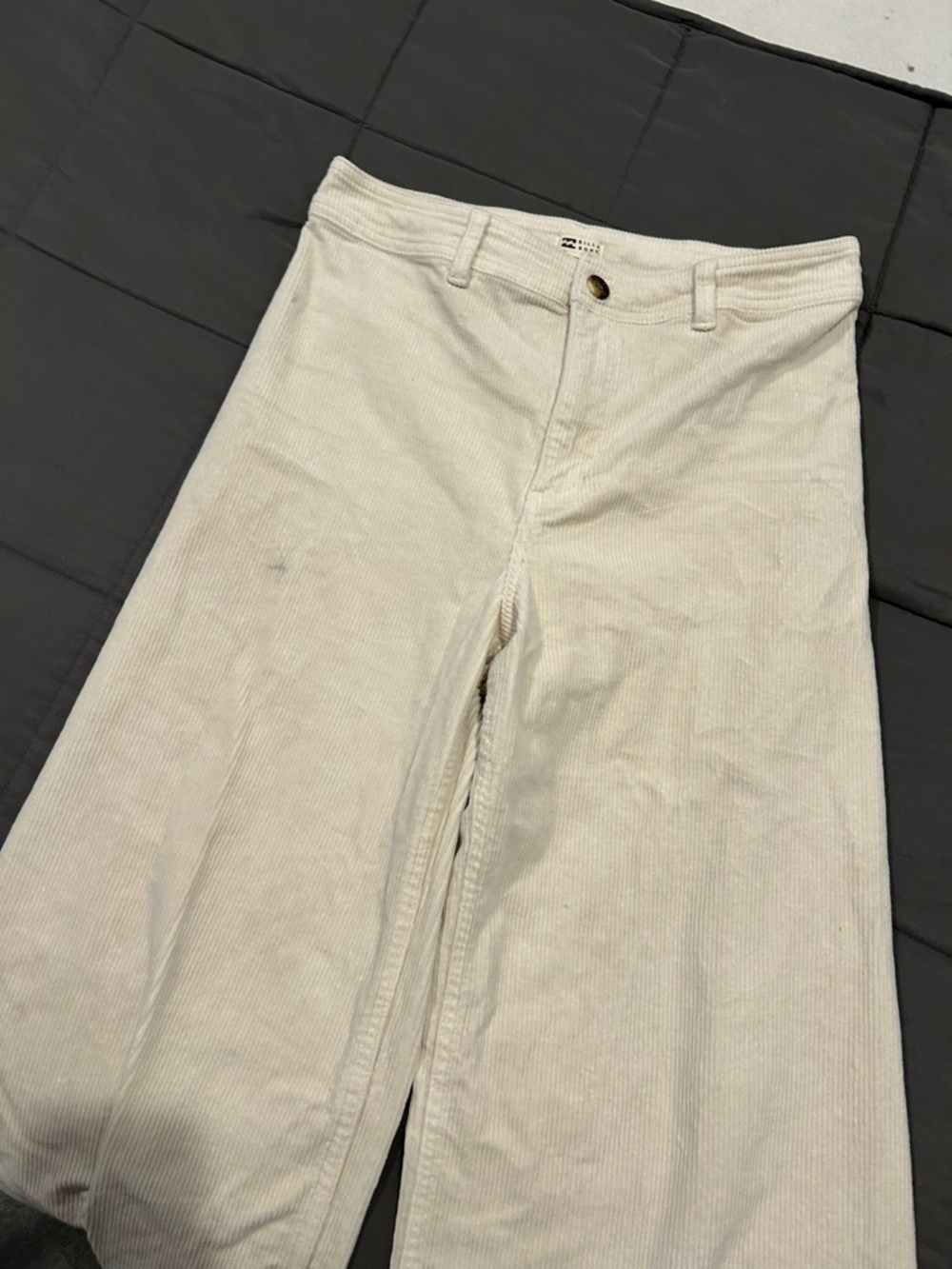 Billabong Free-Fall Cream Wide-Leg Corduroy Pants